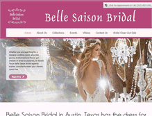Tablet Screenshot of bellesaisonbridal.com